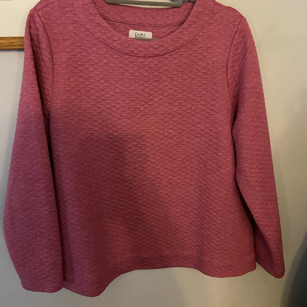 Pink Croft & Barrow Quilted Top